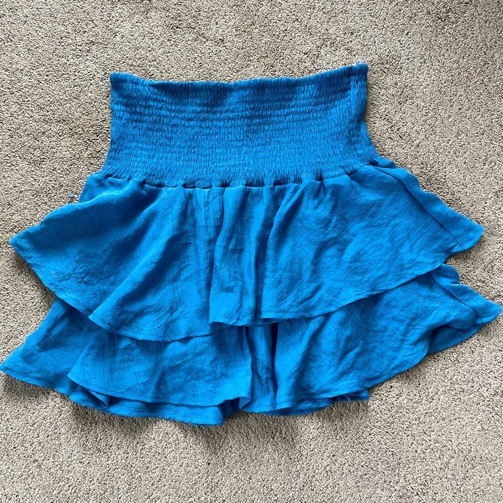 Blue SHEIN flowy skirt